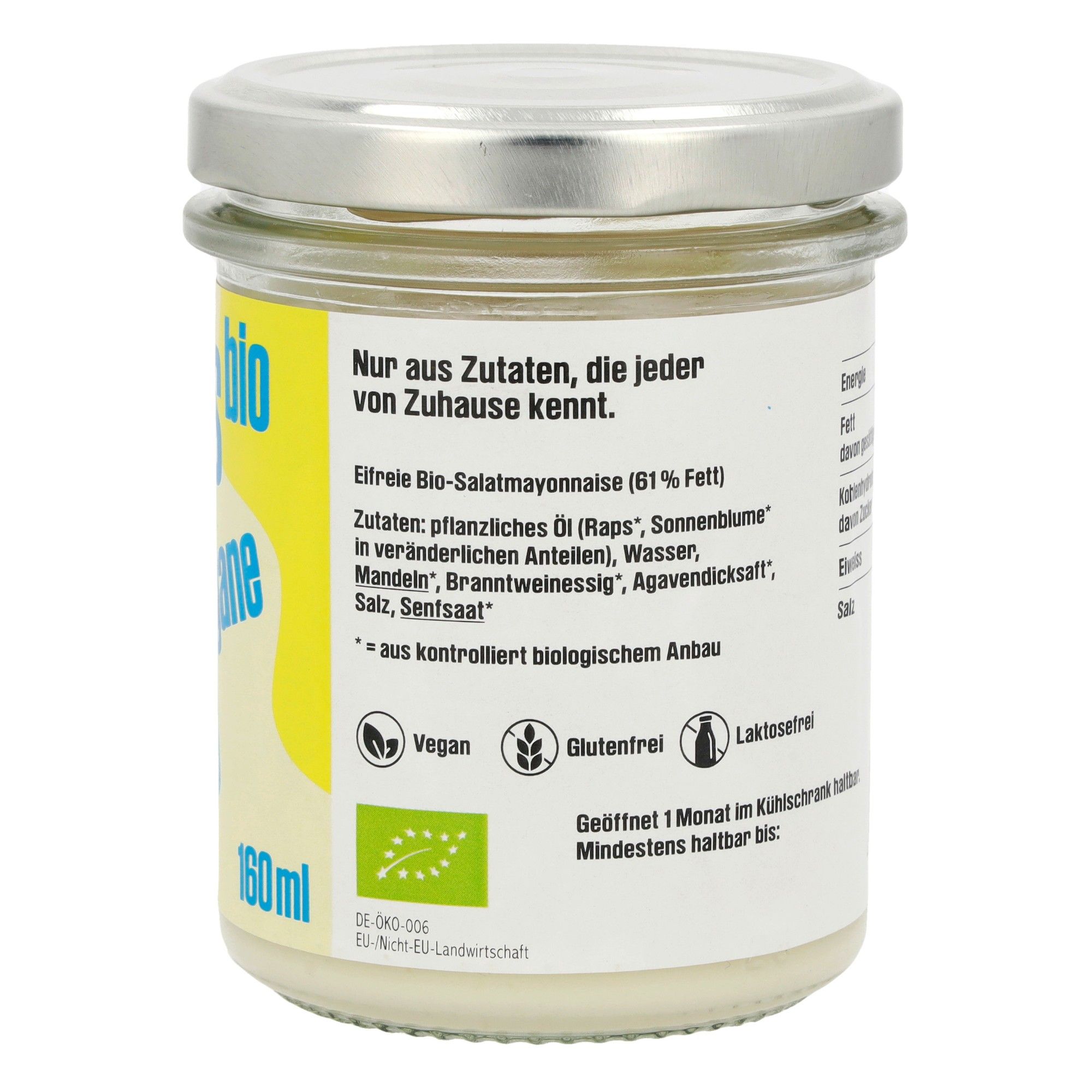 Vegane Mayo 6 x 160 ml** Etikett 2