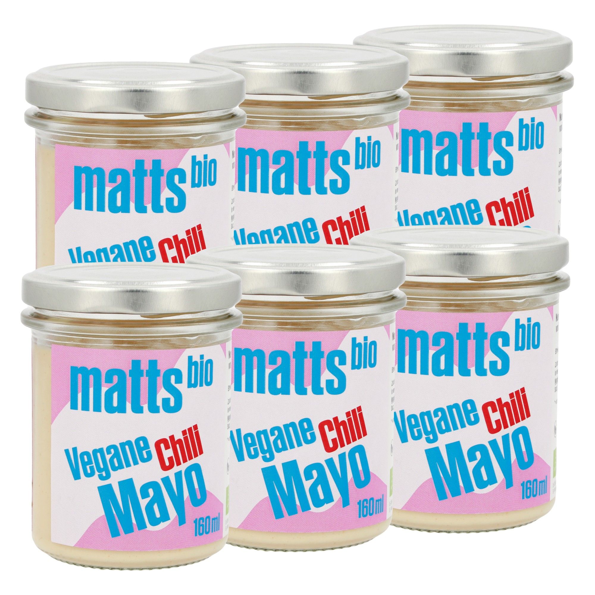 Vegane Chili Mayo 6 x 160 ml** Etikett